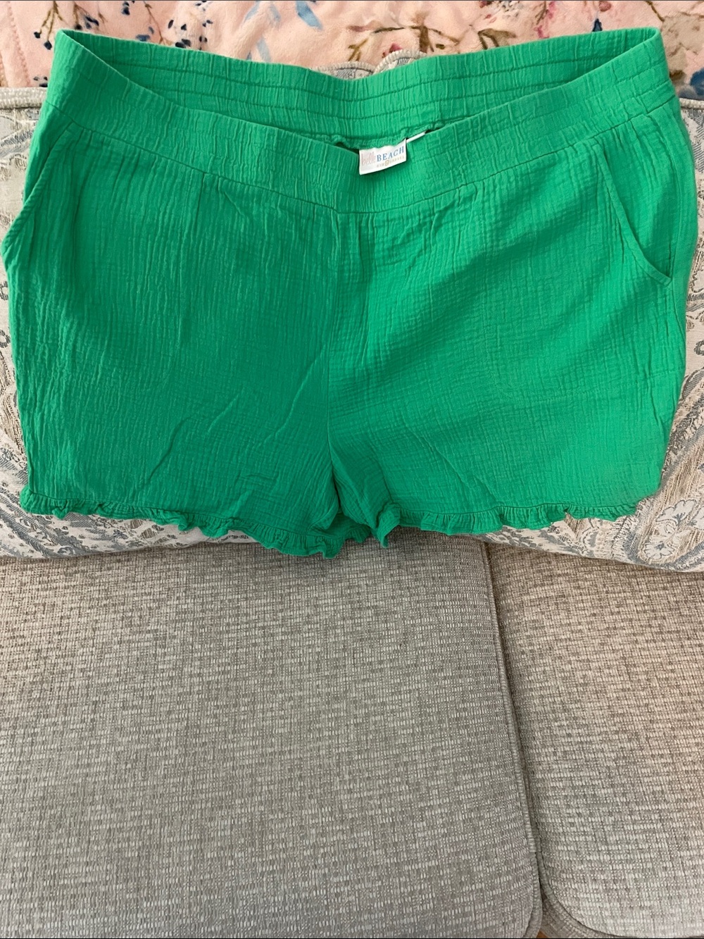 Belle Beach Green Lightweight Women's Shorts 2x